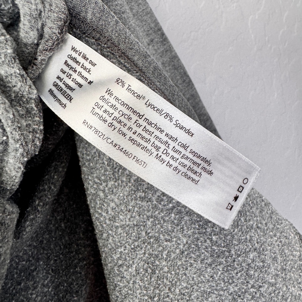 Eileen Fisher Gray Sweatshirt Tencel Lyocell Blend Long Sleeve Tunic Top - Picture 4 of 5